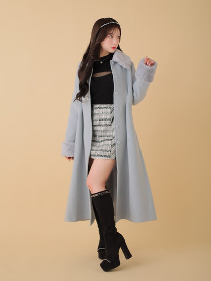 【SALE】Cut design chain long boots (eme10328)