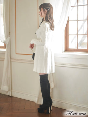 【SALE】Bijou pet flare knit dress (eme10254)