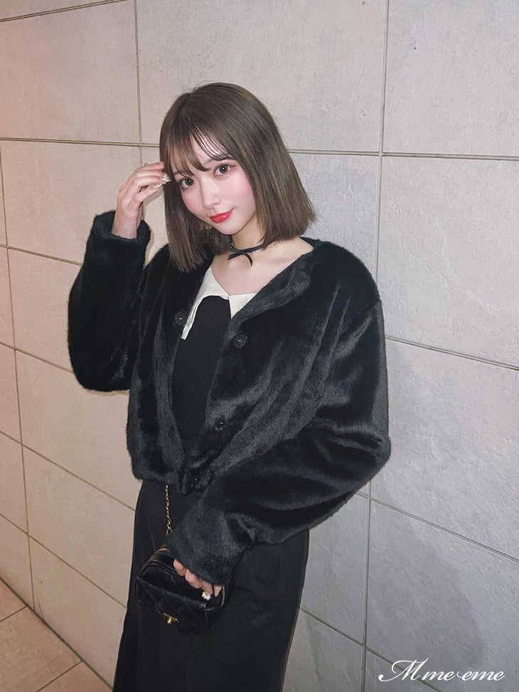 【SALE】Bijou fur coat (eme10286)