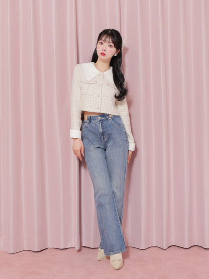 【SALE】Waist cut straight denim (eme10315)