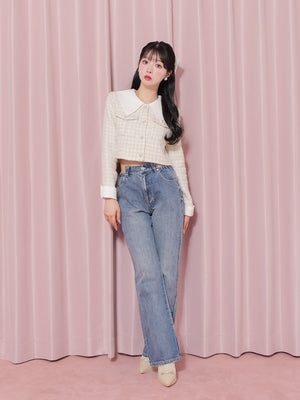 【SALE】Waist cut straight denim (eme10315)