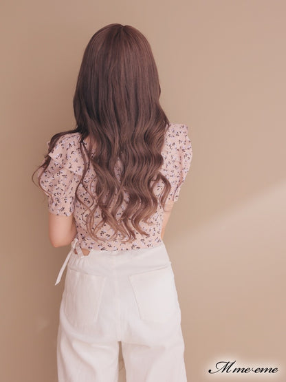 【SALE】Feminine flower print tops (eme10242)