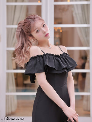 【SALE】Ruffle ribbon combineson (eme10407)