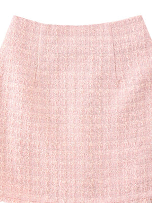 【SALE】Sweet spring tweed mini skirt (eme10338)