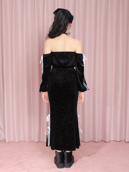 【SALE】Side line velour mermaid one piece(eme10456)