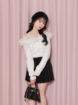 Feather ensemble knit tops(eme10366)