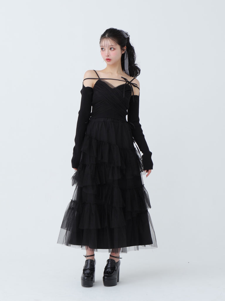 model：160cm　(size：F　color：Black)