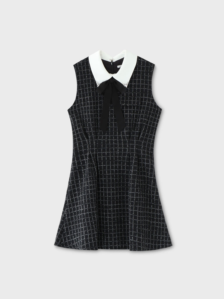 Bijou collar ribbon mini onepiece(eme10518)