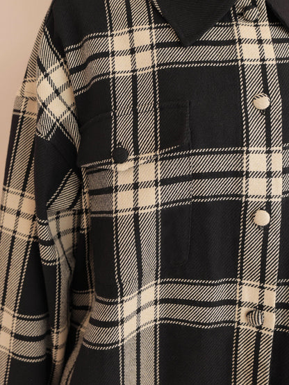 Urban check shirt outer(eme10801)