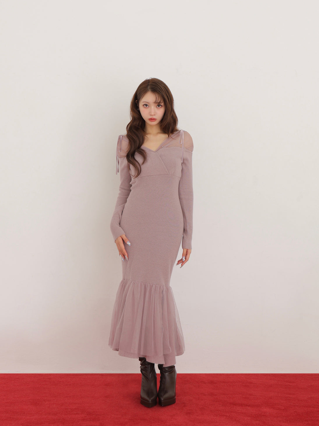 Sheer beaded mermaid onepiece(eme10558)