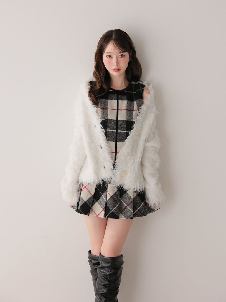 model：162cm　(size：F　color：Black mix)