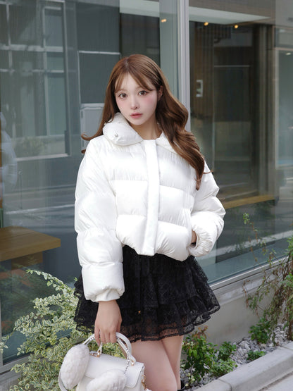 【SALE】Bijou cropped down jacket(eme10815)