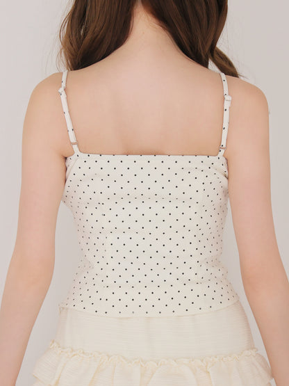 Corset like ribbon cami ensemble(eme11005)