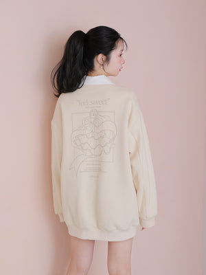 【sale】Back printed sweatshirt dress (eme10336)