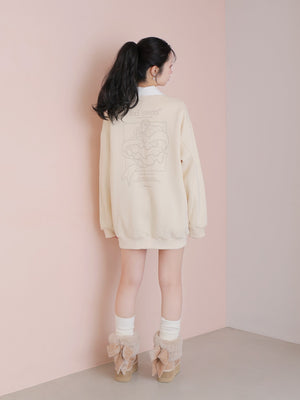 【sale】Back printed sweatshirt dress (eme10336)