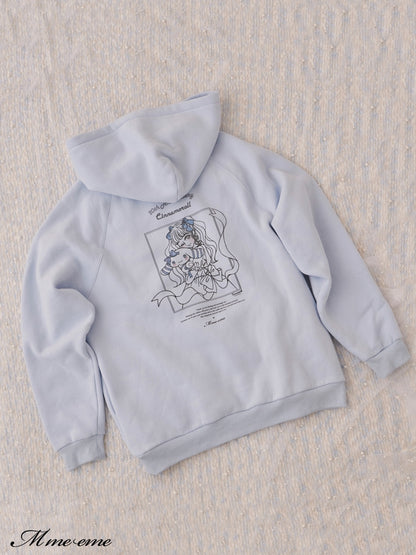 【sale】 Cinnamoroll?m me eme original illustration hoodie (eme10287)