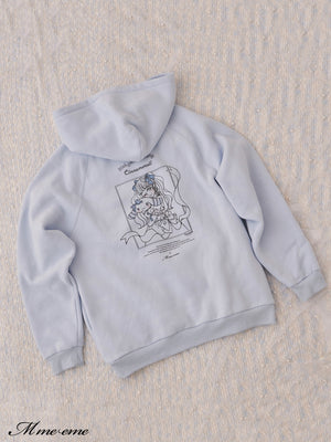 【sale】 Cinnamoroll&m me eme original illustration hoodie (eme10287)