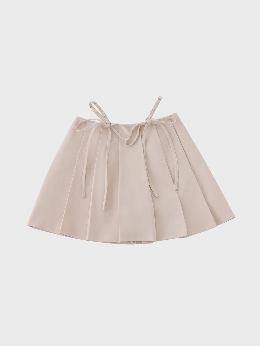 【SALE】Waist bijou pleated skirt (eme10432)