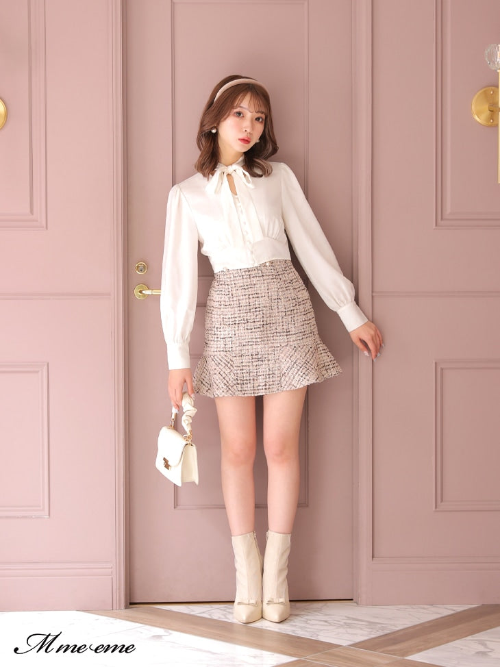 【SALE】Dot tulle short boots (eme10281)