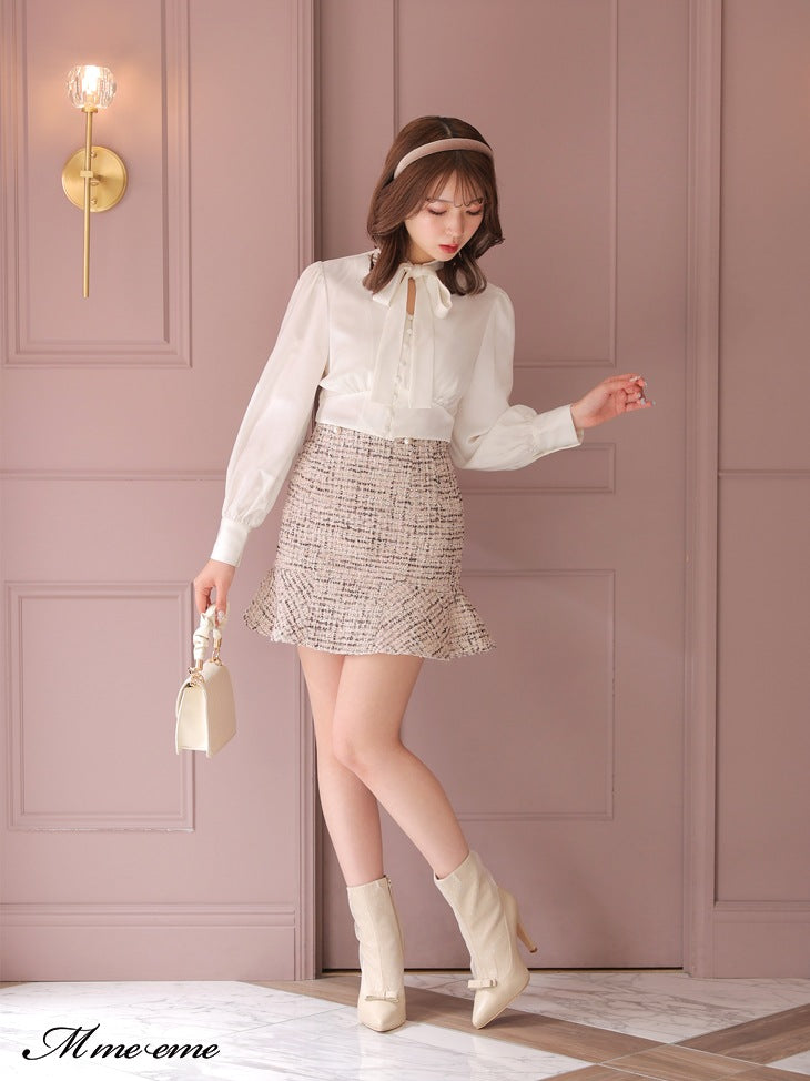 【SALE】Dot tulle short boots (eme10281)