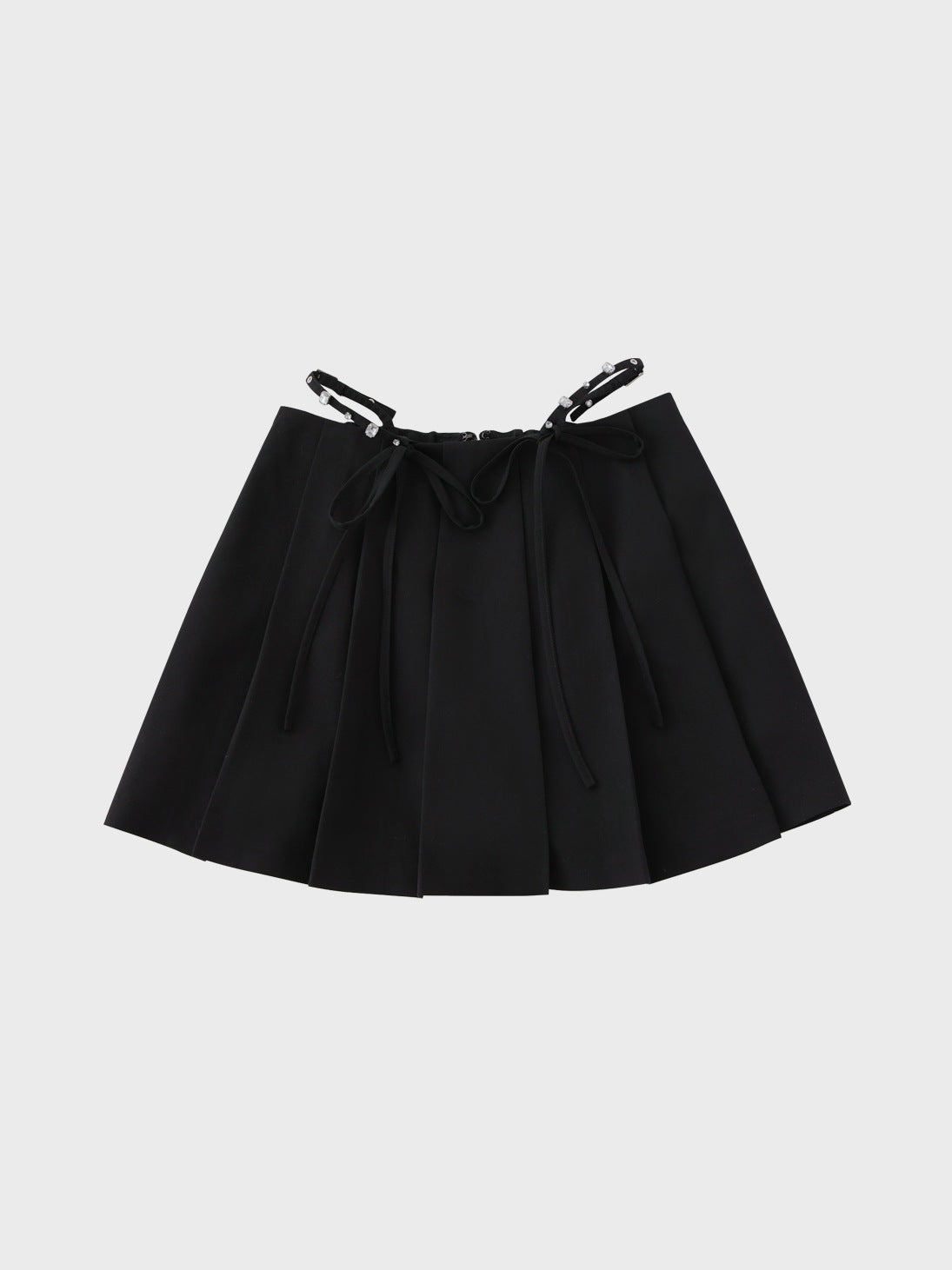 【SALE】Waist bijou pleated skirt (eme10432)