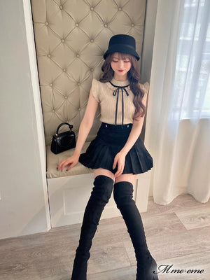 【SALE】Maid-like sleeveless knit (eme10232)