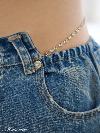 【SALE】Waist cut straight denim (eme10315)