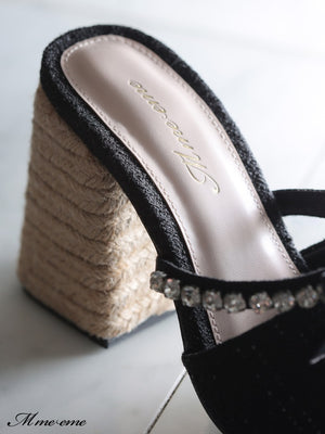 【SALE】Ribbon tweed mule (eme10312)