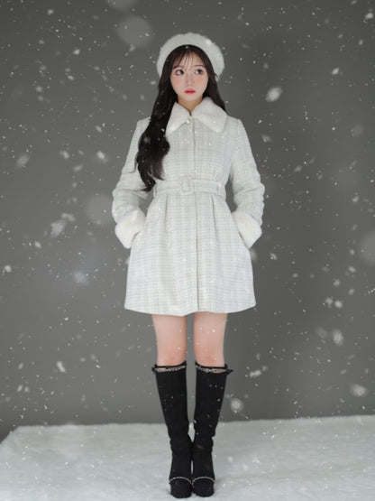 【SALE】Lame tweed fur coat (eme10508)