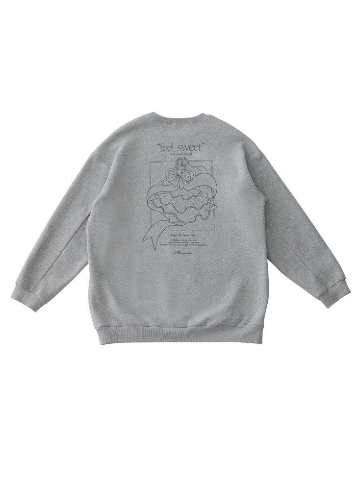 【sale】Back printed sweatshirt dress (eme10336)