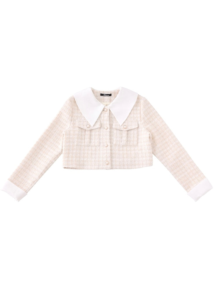【SALE】Sweet spring tweed jacket (eme10337)