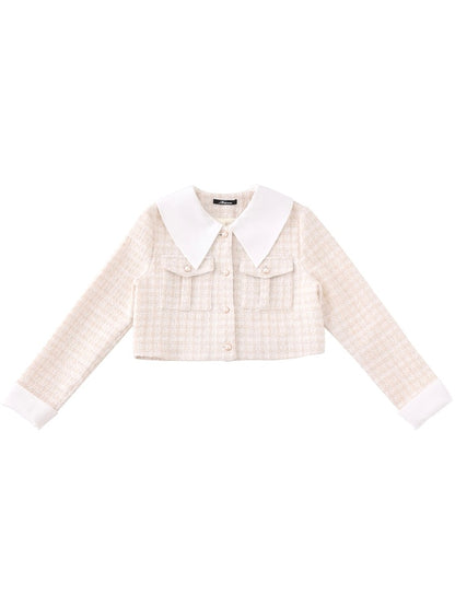 【SALE】Sweet spring tweed jacket (eme10337)