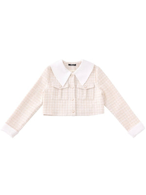 【SALE】Sweet spring tweed jacket (eme10337)