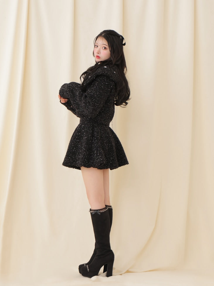 Boa flare mini skirt(eme10378)