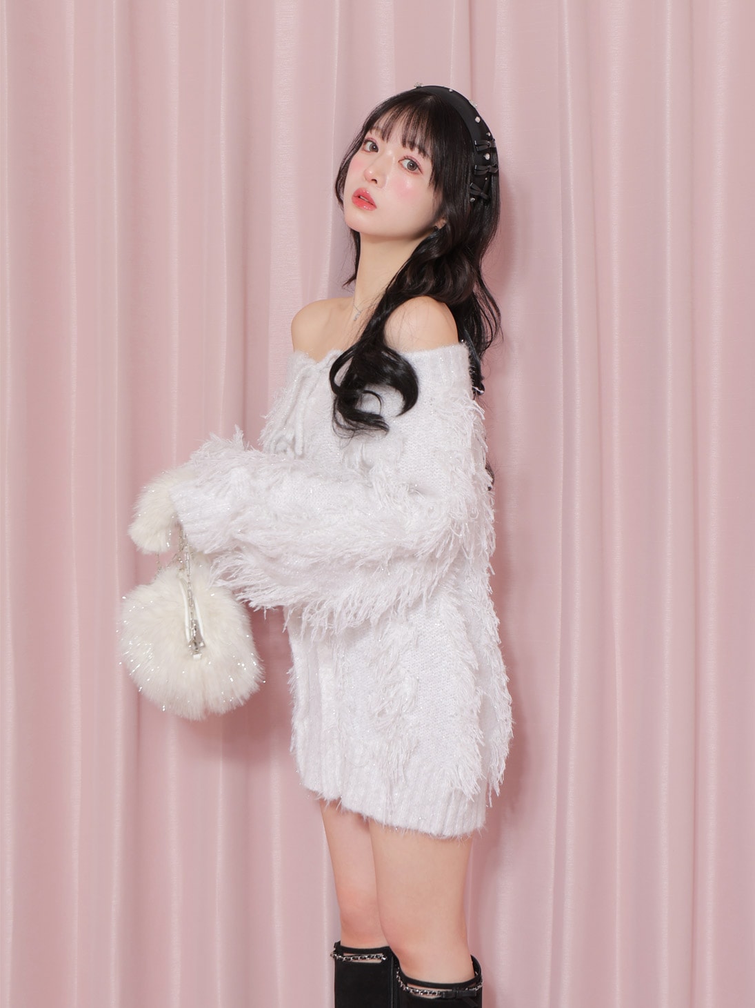 Fringe knit minionepiece(eme10534)