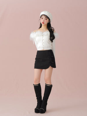 Feather ensemble knit tops(eme10366)