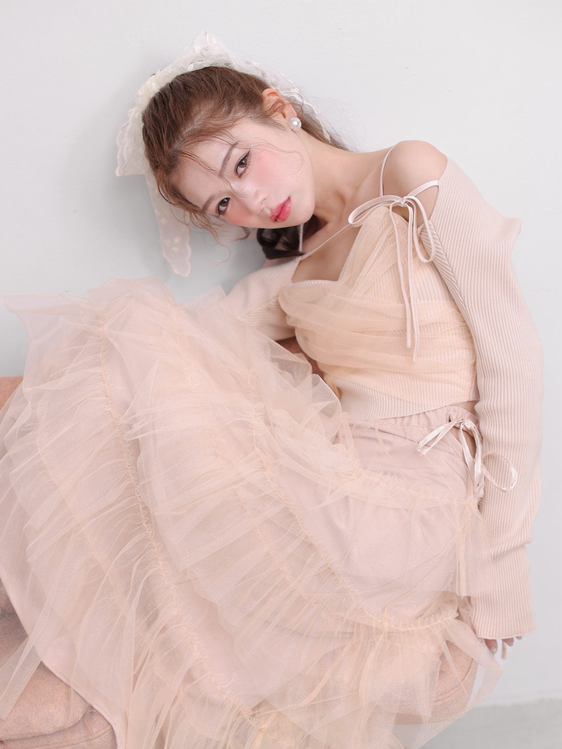 model：161cm　(size：F　color：Pink)