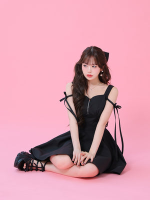 Taffeta ribbon mini onepiece(eme10531)