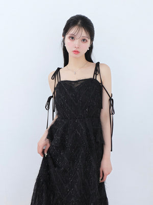 Lame fringe jacquard onepiece(eme10478)