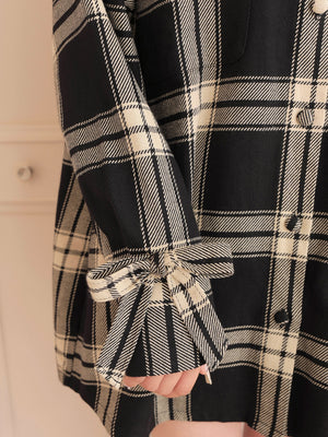 Urban check shirt outer(eme10801)