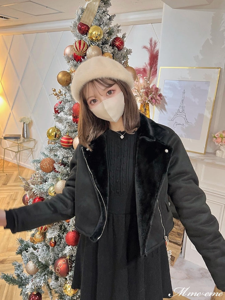 【SALE】Bijou pet flare knit dress (eme10254)