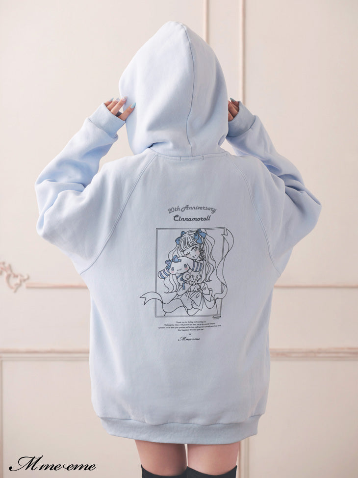 【sale】 Cinnamoroll&m me eme original illustration hoodie (eme10287)