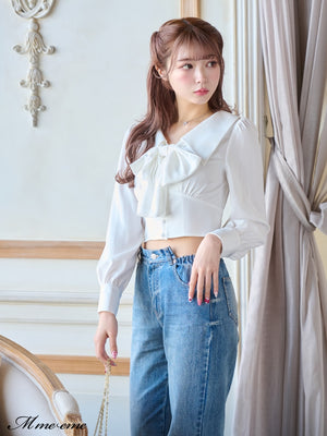 【SALE】Waist cut straight denim (eme10315)