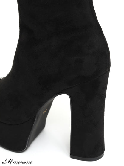 【SALE】Cut design chain long boots (eme10328)