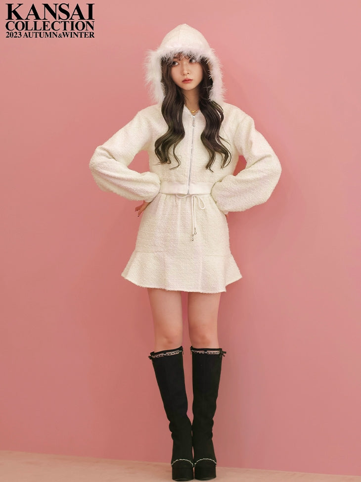 【SALE】Lame tweed mini skirt (eme10421)