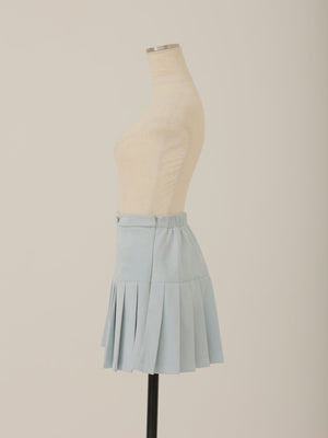 【SALE】Suede pleated skirt (eme10334)