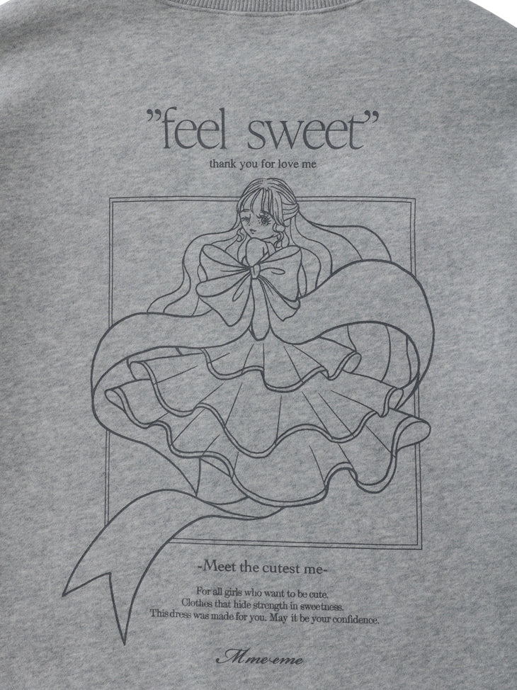 【sale】Back printed sweatshirt dress (eme10336)