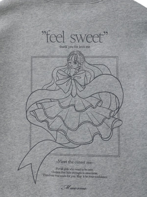 【sale】Back printed sweatshirt dress (eme10336)