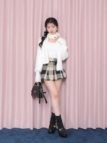 【SALE】Check box pleats skirt(eme10380)