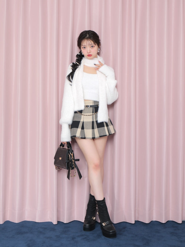【SALE】Check box pleats skirt(eme10380)